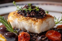 Filet de cabillaud et sa tapenade d�olive (recette sans gluten)