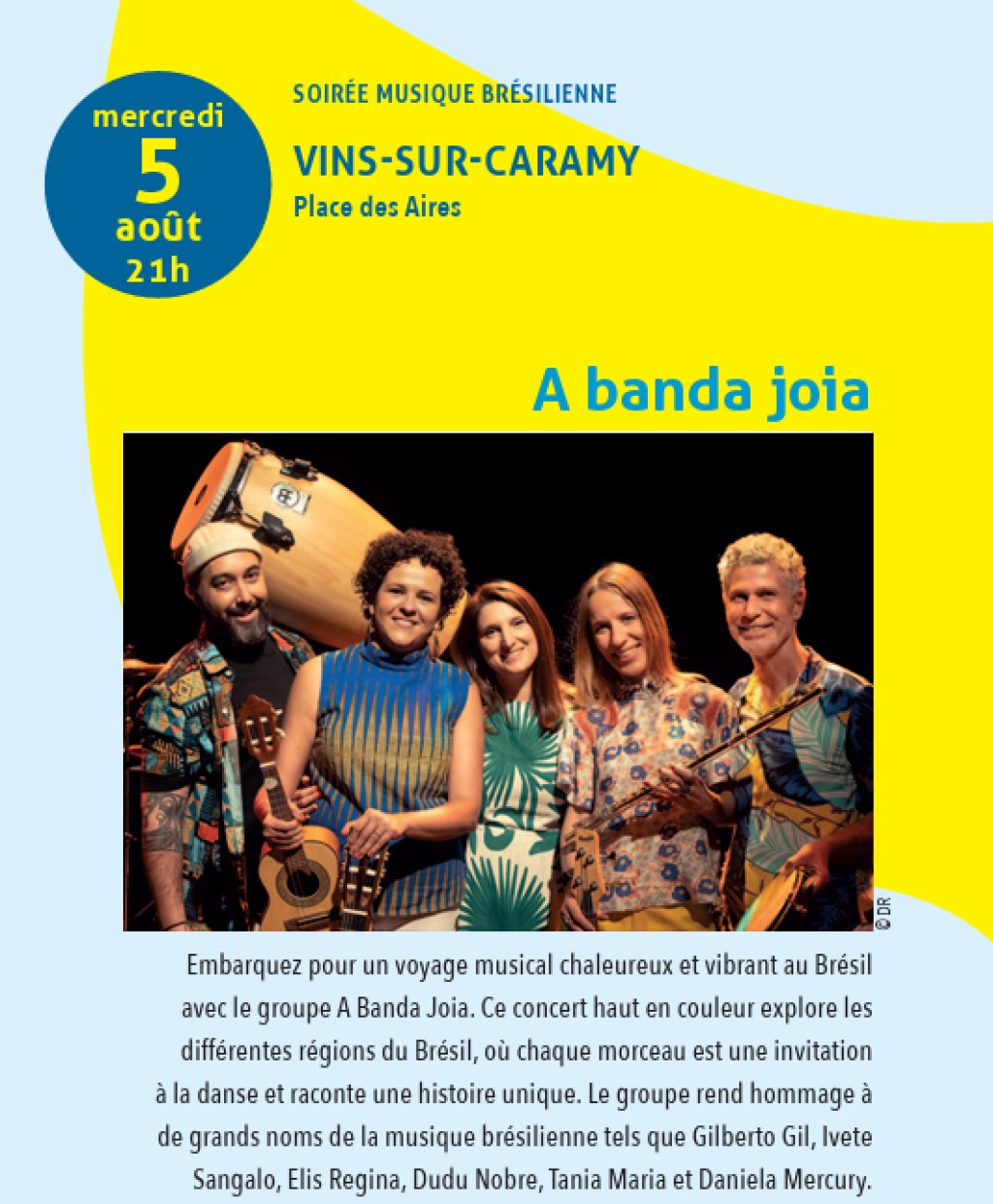Concert : A banda joia - musique brésilienne | Les Voix départementales