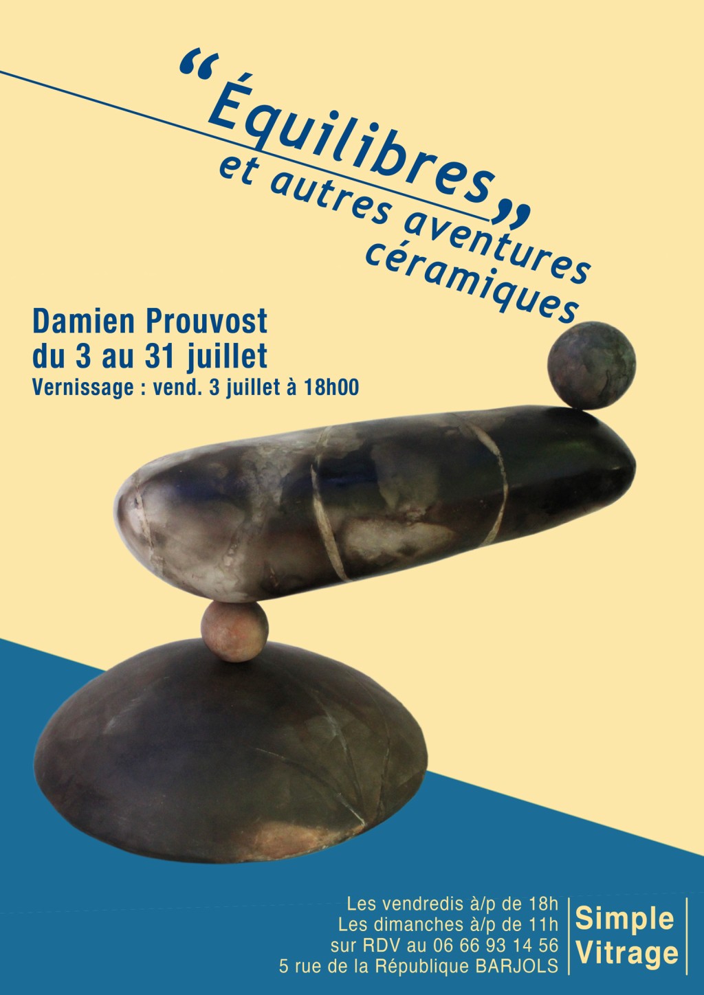 Vernissage de l'exposition : Equilibre et autres expériences céramiques