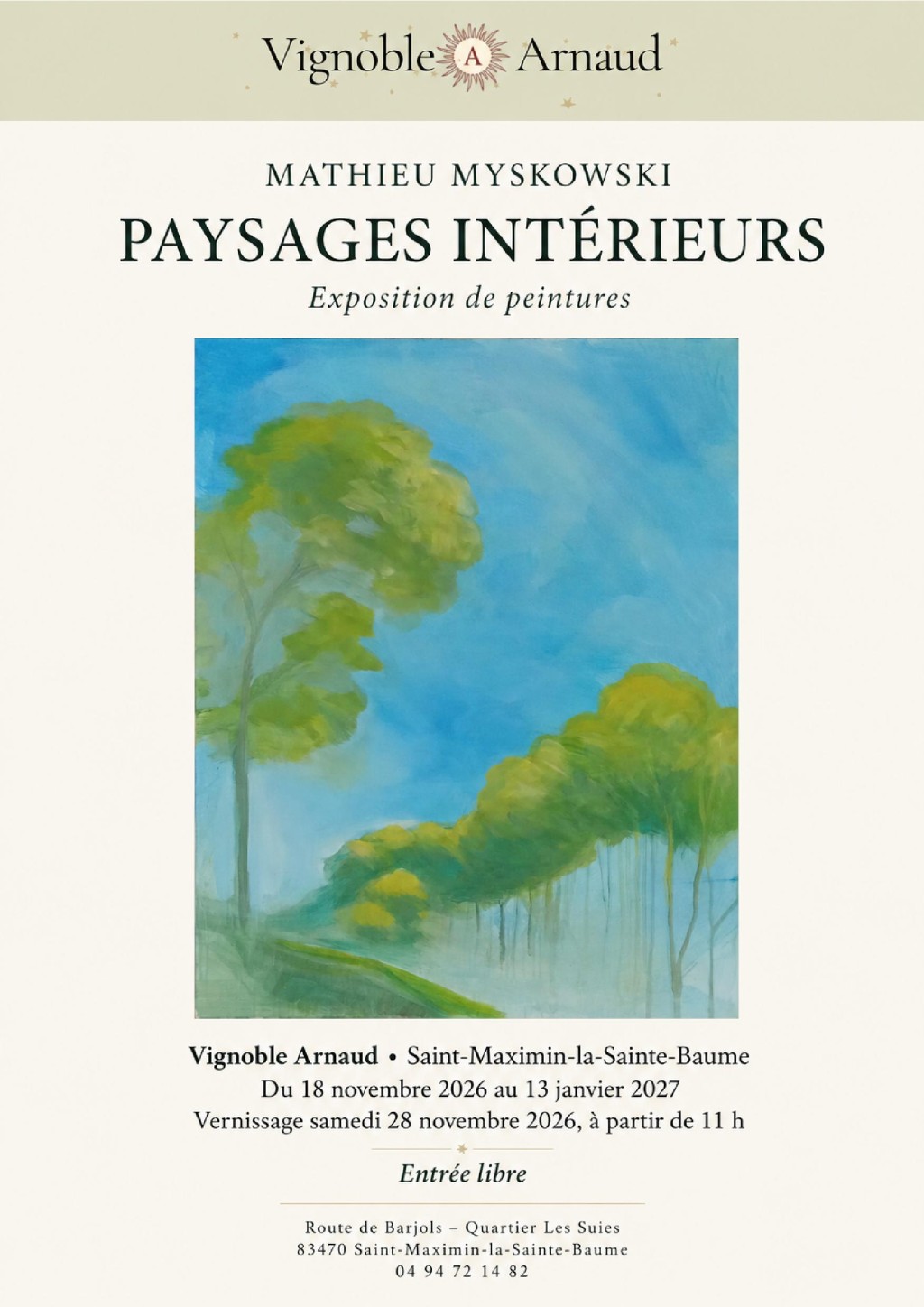 Vernissage exposition : Mathieu Myskowski - peintures